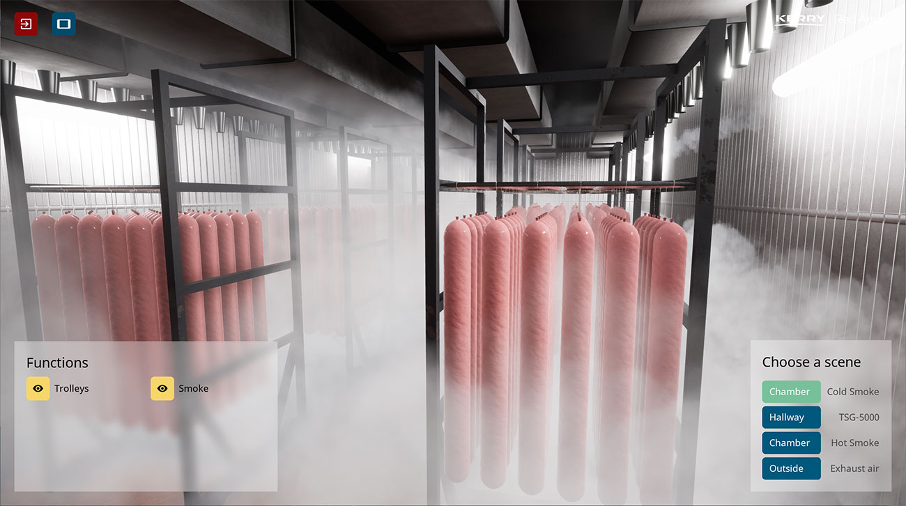 Smoke generation in a cold smoke chamber